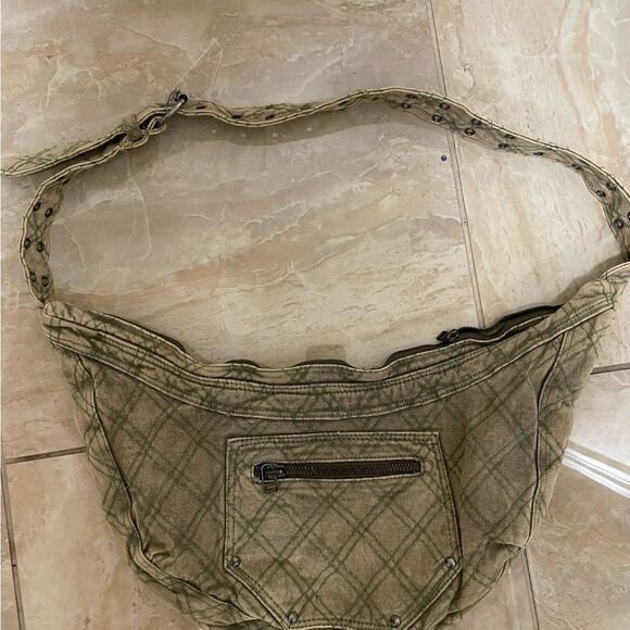 New Urban OUTFITTERS DARCI DENIM SHOULDER BAG CREAM - Picture 10 of 11